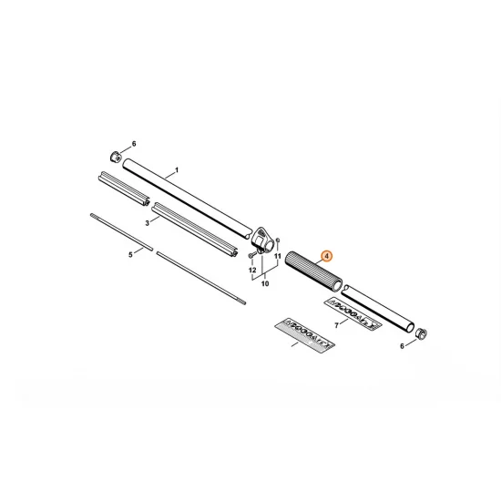 STIHL  Wąż - okładzina uchwytu 270 mm 4230 791 2001